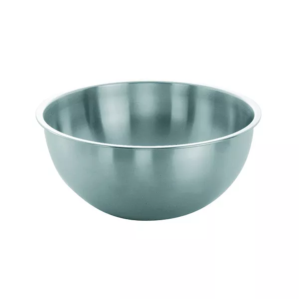 STAINLESS STEEL SPHERICAL TRAY WITH FLAT BOTTOM capacity lt.1,5 cm.20,5x8