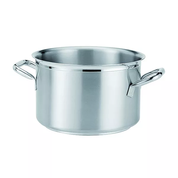 HIGH STAINLESS STEEL CASSEROLE 2 HANDLES cm. 32x20