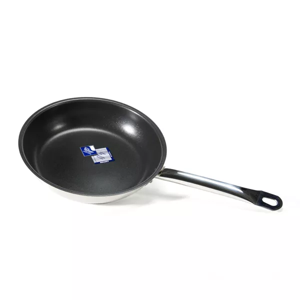 STAINLESS STEEL NON-STICK FRYING PAN 1 HANDLE cm. 24x5