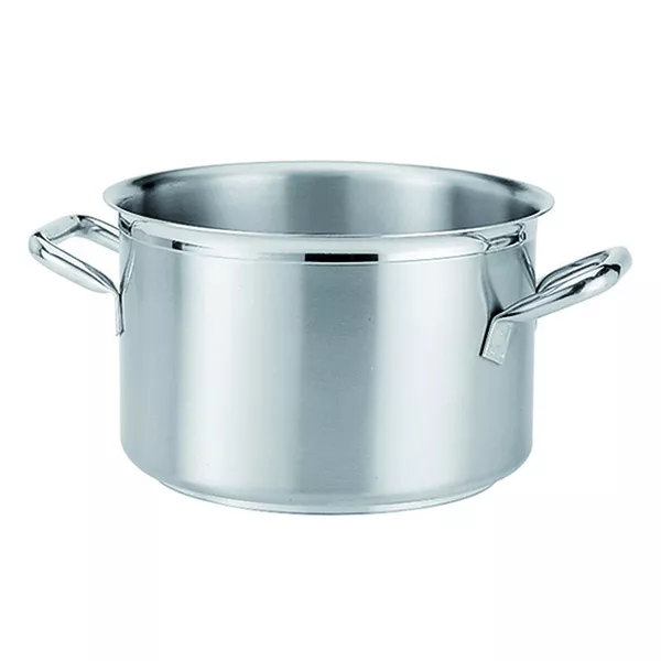 HIGH STAINLESS STEEL CASSEROLE 2 HANDLES cm. 40x25