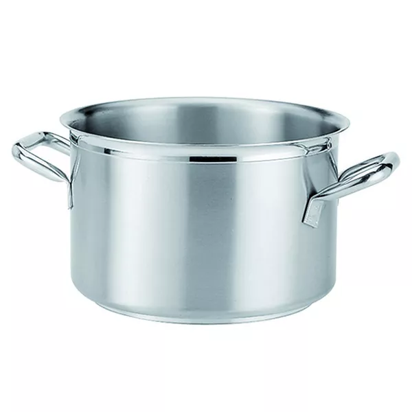 HIGH STAINLESS STEEL CASSEROLE 2 HANDLES cm. 45x28