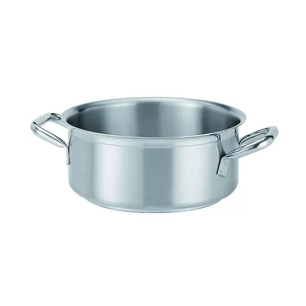 MEDIUM STAINLESS STEEL CASSEROLE 2 HANDLES cm. 20x9