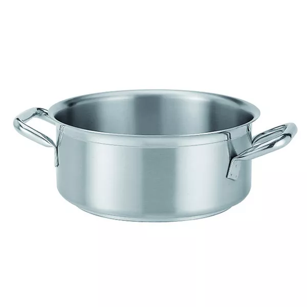 MEDIUM STAINLESS STEEL CASSEROLE 2 HANDLES cm. 36x17