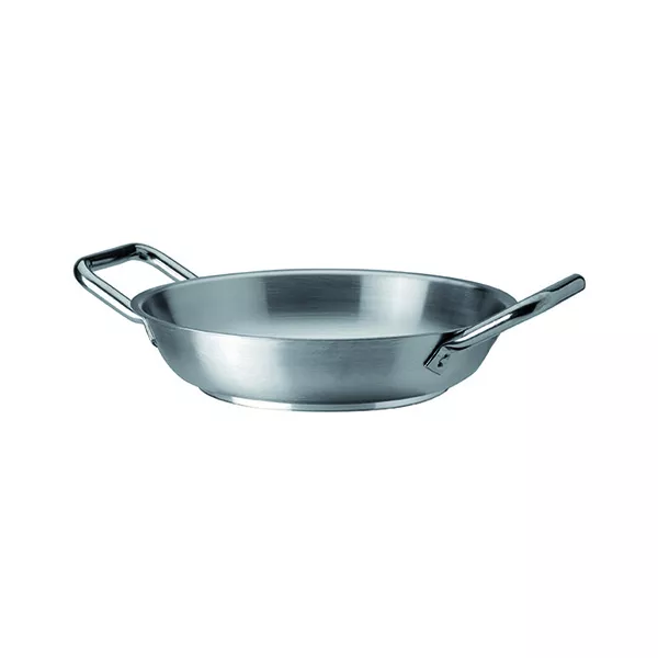 STAINLESS STEEL PAN 2 HANDLES cm.20x4,5