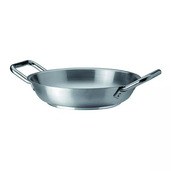 STAINLESS STEEL PAN WITH 2 HANDLES cm.36x6,5