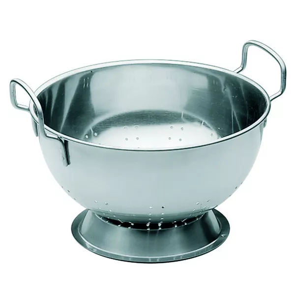 SPHERICAL STAINLESS STEEL COLANDER WITH BASE diameter cm. 40