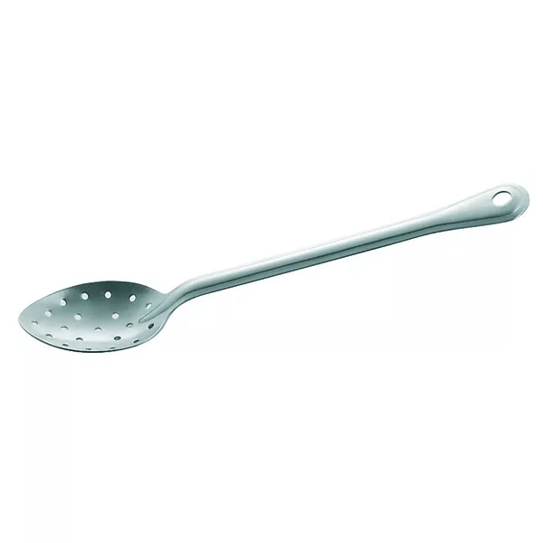 STAINLESS STEEL PERFORATED SPOON cm.9,5x7x33,5