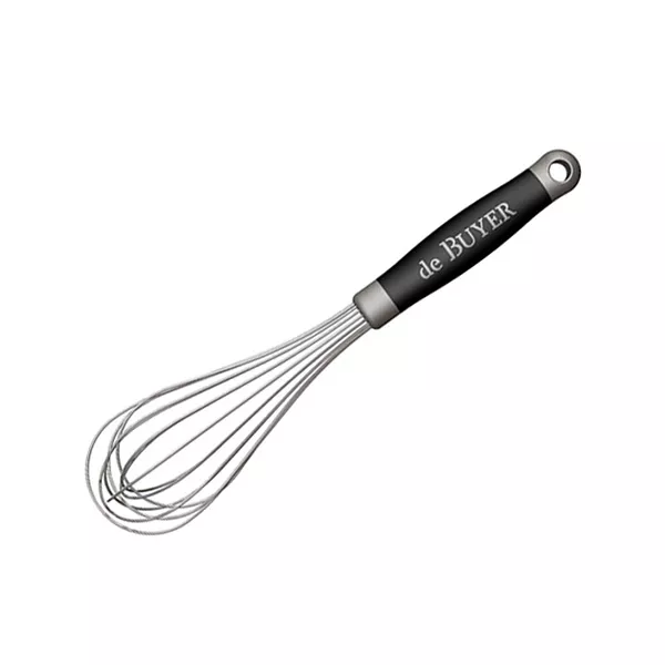 STAINLESS STEEL WHISK RUBBER HANDLE - cm.25