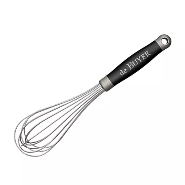 STAINLESS STEEL WHISK RUBBER HANDLE - cm.45