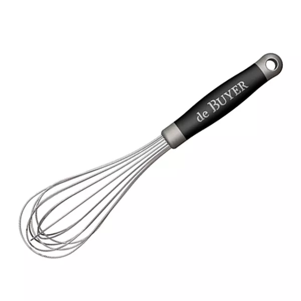 STAINLESS STEEL WHISK RUBBER HANDLE - cm.50