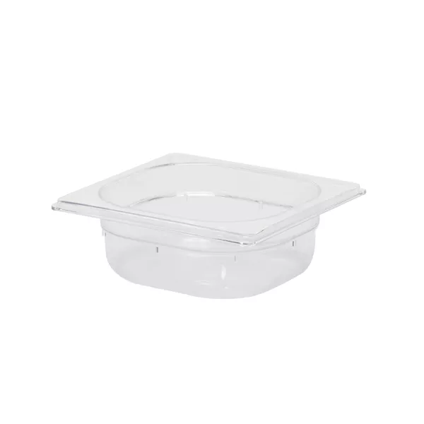 GASTRONORM POLYCARBONATE TRAY 1/6 cm.17,6x16,2x6,5 capacity l.1,4