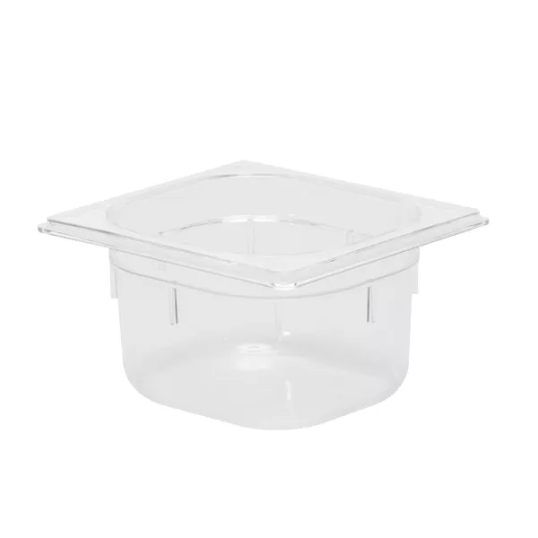 GASTRONORM POLYCARBONATE TRAY 1/6 cm.17,6x16,2x10 capacity lt.2,1