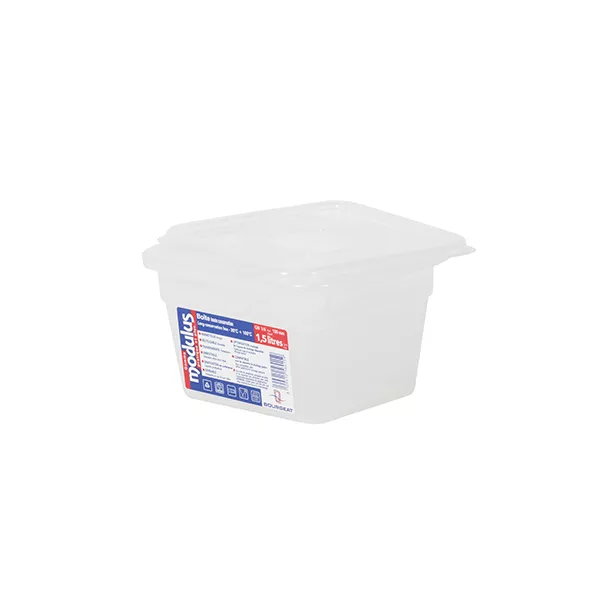 MODULUS TRAY IN PP GASTRONORM 1/6 cm.17,6x16,2x10 WITH LID