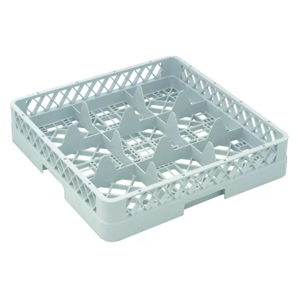 PLASTIC GLASSES BASKET 9 COMPARTMENTS cm.50x50x10