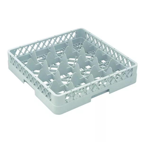 PLASTIC GLASSES BASKET 16 COMPARTMENTS cm.50x50x10