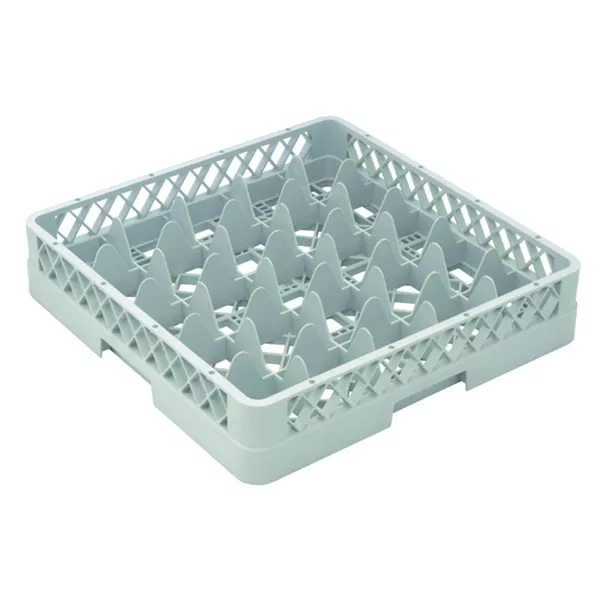 PLASTIC GLASSES BASKET 25 COMPARTMENTS cm.50x50x10