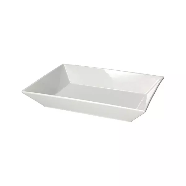 PLAIN RECTANGULAR PORCELAIN SALAD BOWL cm.28x21