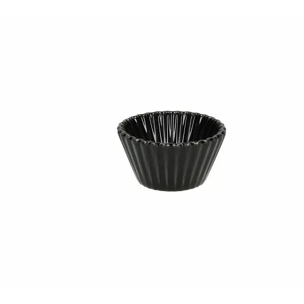 SET 6 pz. MINI CUP CAKES PORCELAIN diam.4.7 H3 CUTE BLACK