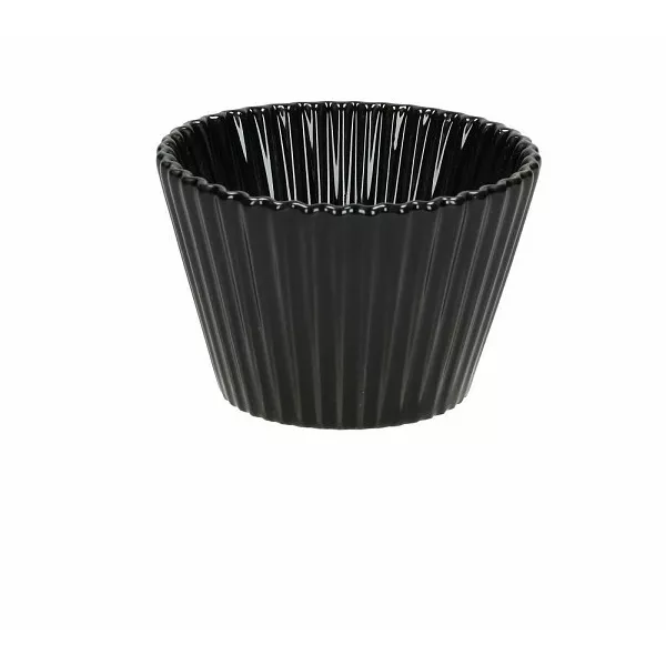 SET 6 pz. MEDIUM CUP CAKES PORCELLANA diam.8 H5 MIGNON NERO