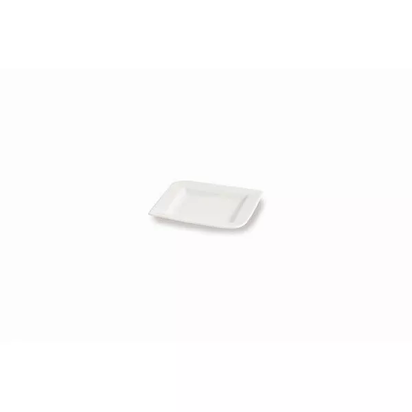 NEW SQUARE PORCELAIN PLATE cm.12x12x2h MINI WHITE