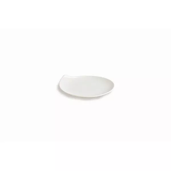 PORCELAIN DRIP PLATE cm.16x16x2h MINI WHITE