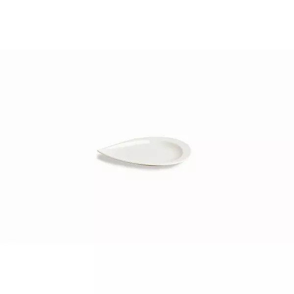 DROP PORCELAIN PLATE cm.15x11x2h MINI WHITE