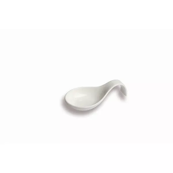 PORCELAIN TASTING SPOON MIDI MINI WHITE cm. 12