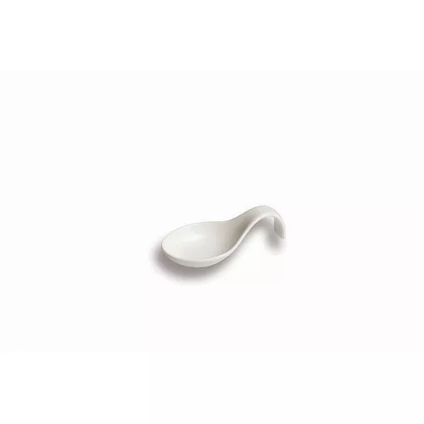 PORCELAIN TASTING SPOON MINI MINI WHITE cm. 10