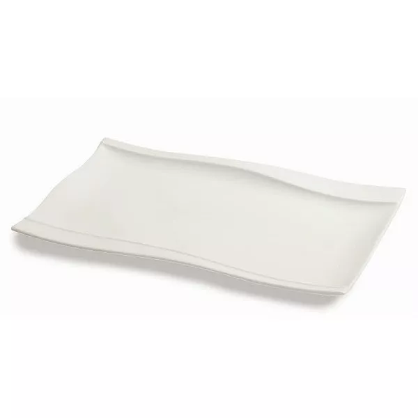 RECTANGULAR PORCELAIN PLATE cm.28x18 MINI WHITE