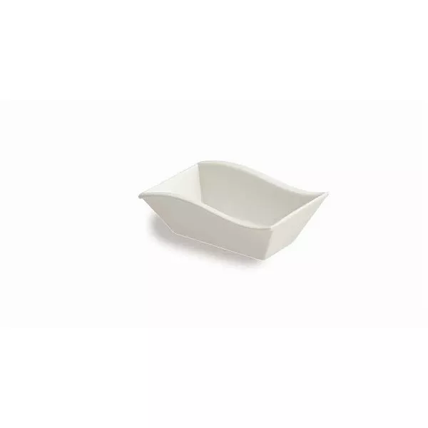 RECTANGULAR PORCELAIN BOWL cm.12x8 MINI WHITE