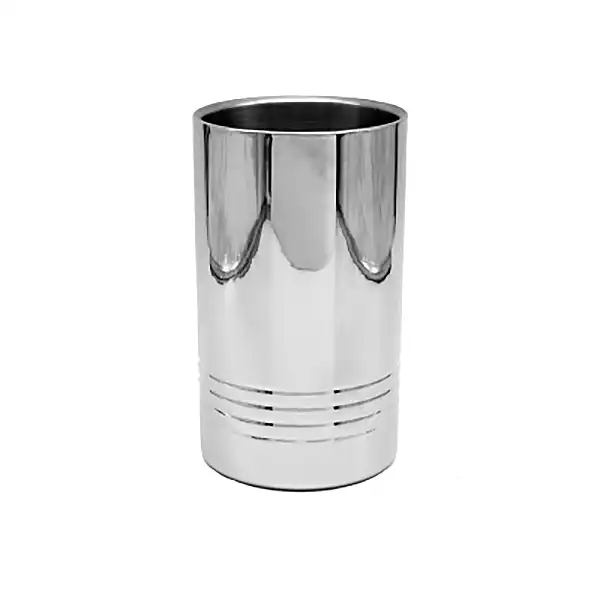 Mirrored Steel Bottle Cooler 12x20cm