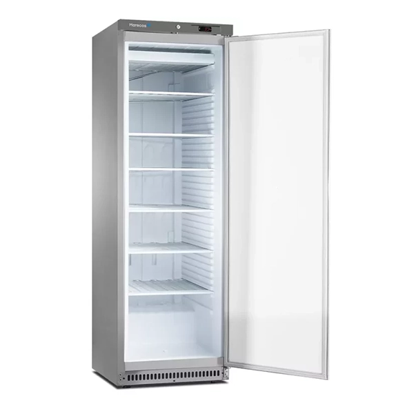 SEA 430 SERIES VERTICAL FREEZER WITH STAINLESS DOOR mod. ACE 430 CS A PO DIMENSIONS mm.590x645x1860H TEMPERATURE -16/-22°C - GAS R600A SINGLE PHASE 230V 2