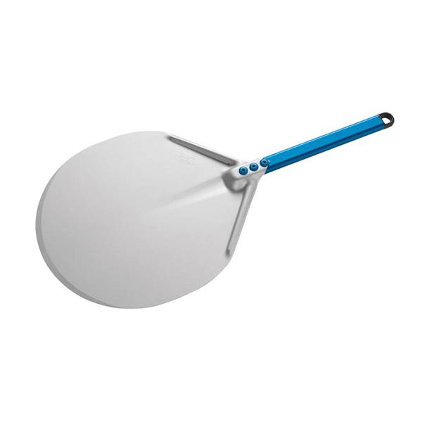 ROUND PIZZA PEEL WITH SHORT HANDLE - BLUE line - diam. cm.33 A-32C