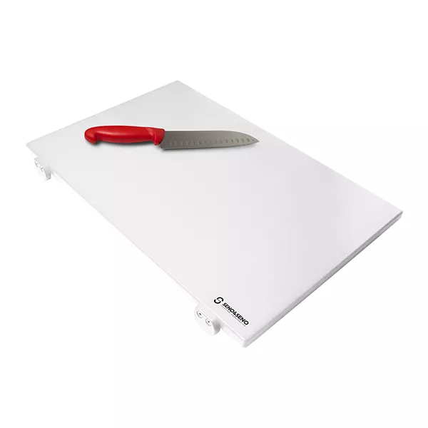 POLYETHYLENE CHOPPING BOARD WITH STOPPER cm.60X40X2 WHITE