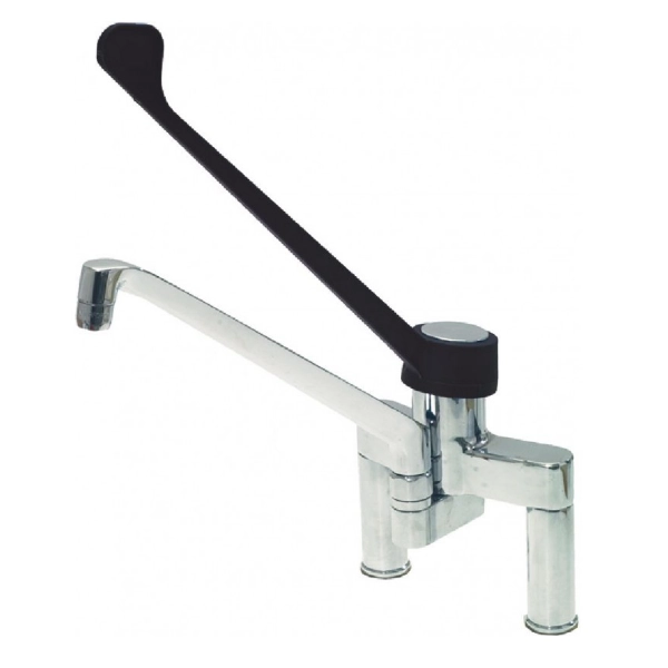 CLINICAL LEVER MIXER MODEL RAISED TWO-HOLE FOR LARGE SYSTEMS WITH 250mm MOUTH