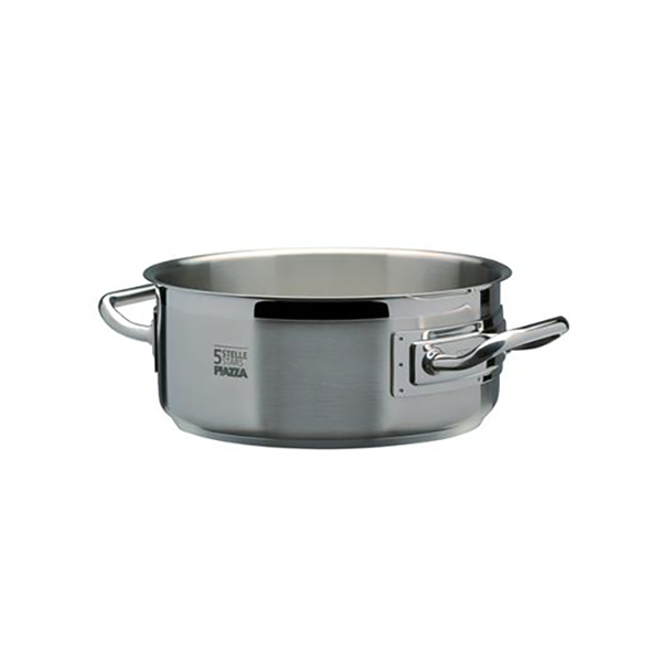 MEDIUM STAINLESS STEEL CASSEROLE 2 HANDLES cm. 32x15