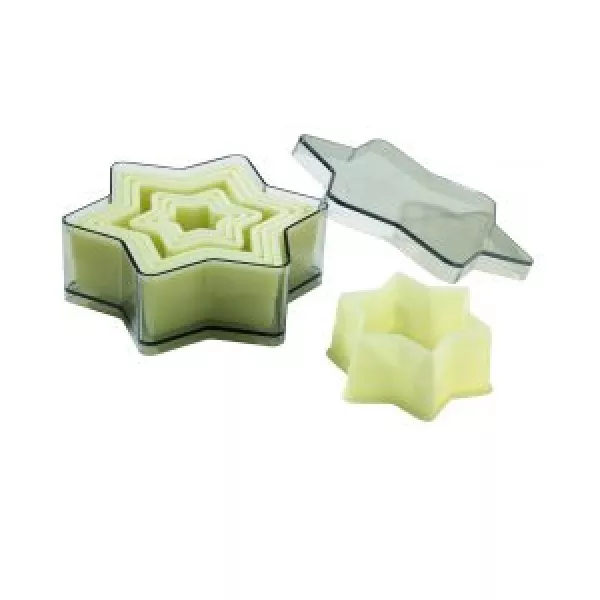 SET 7 pcs. 6 TIPS STAR CUTTERS IN PLASTIC VARIOUS SIZES