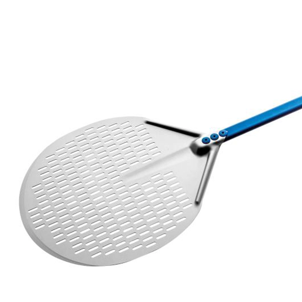 ROUND PERFORATED PIZZA PEEL - LIGHT BLUE line - diameter cm.36 A-37F