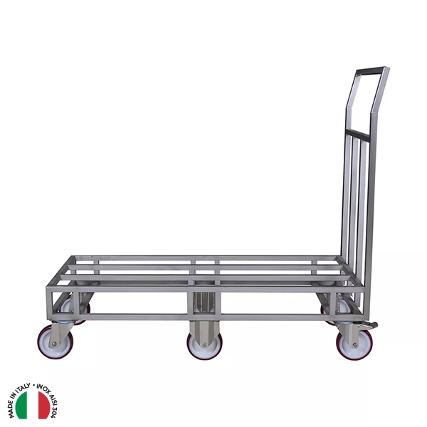 GRILLED STAINLESS STEEL FOOD TROLLEY CM. 108X45X28/100H