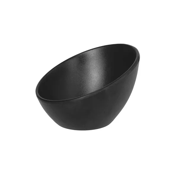 OBLIQUE MELAMINE BOWL FINGER FOOD BLACK cm. 13