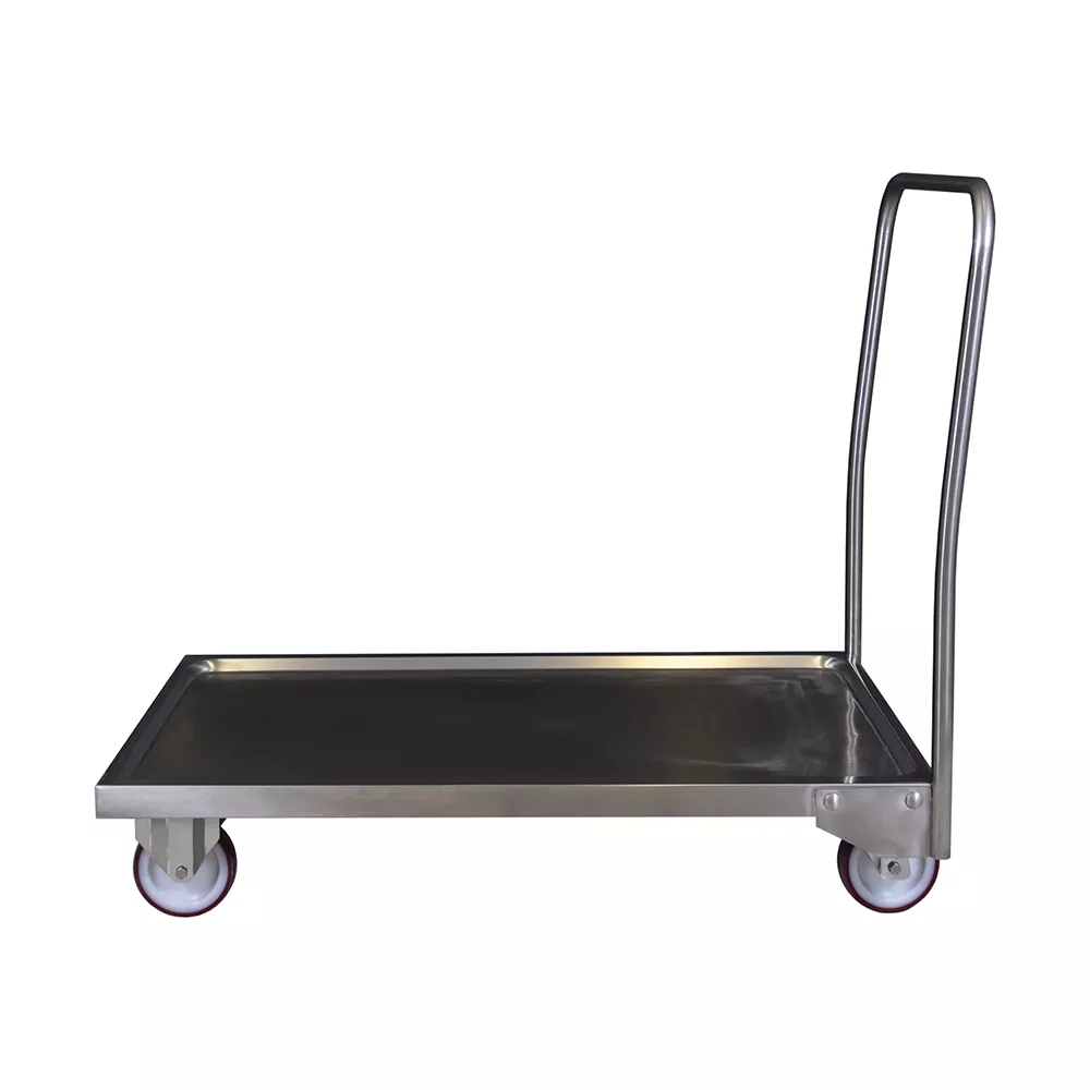 STAINLESS STEEL FOOD TROLLEY WITH LOW PLATFORM mm1000X600
