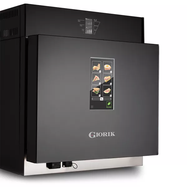 GIORIK RAPID ELECTRIC OVEN POP MODEL CAPACITY 1 GN 2/3 DIMENSIONS mm.430x672x513H SINGLE PHASE 220V POT. 3.3 kW.