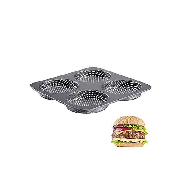 NON-STICK PERFORATED BURGER BREAD MOLD cm. 28x28x2.5