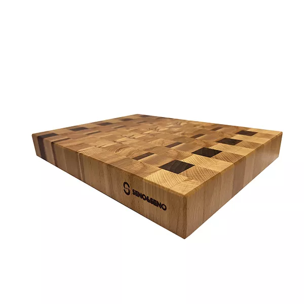 HANDMADE BEECH AND WALNUT CUTTING BOARD SENO&SENO RECTANGULAR cm. 39x29x4.5