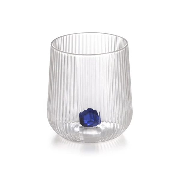 GEMME WATER GLASS IN BOROSILICATE GLASS cl.33 - BLUE