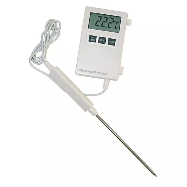 DIGITAL THERMOMETER WITH PIN PROBE CORE CONTROL -40 to +200°C