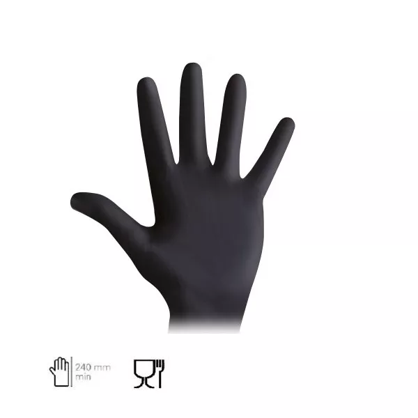 BLACK NITRILE POWDER-FREE GLOVE 'L' SIZE - 100pcs.-DPI Product