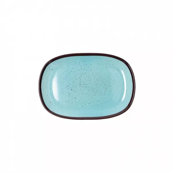 BLUE MELAMINE TRAY cm. 18x11