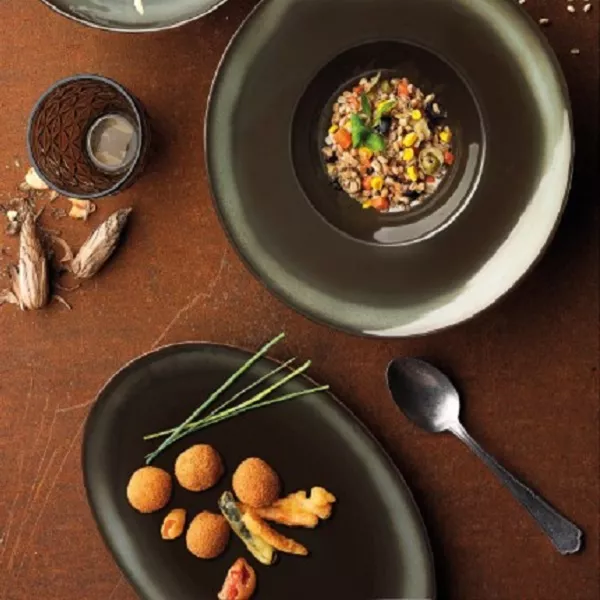 TREND CORTEN OVAL SAUCER cm. 12x10x1.5 2