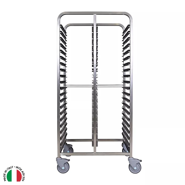 STAINLESS STEEL TROLLEY WITH 40 SPACES FOR GN 1/1 TRAYS